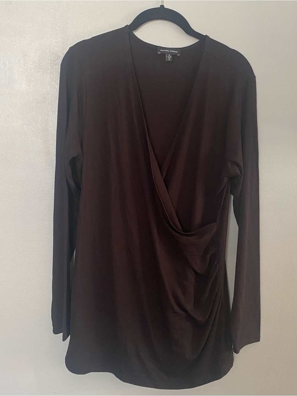 Universal Standard Liquid Jersey Wrap Front Tunic SZ S 14/16 NWOT
